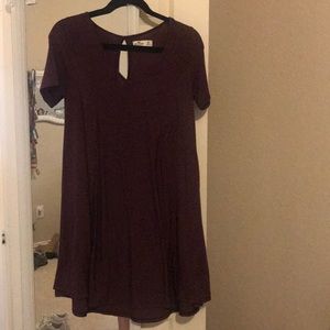 Pinstripe red and blue dress